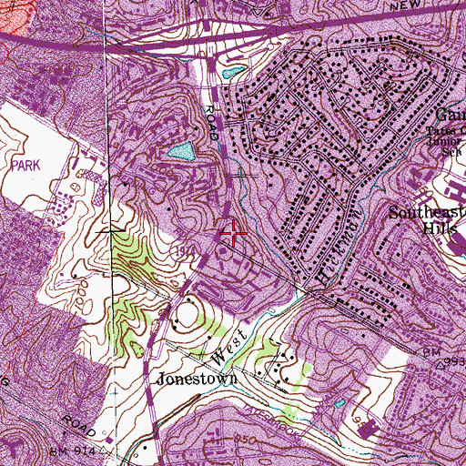 Topographic Map of Chapel Hill Presbyterian Church, KY