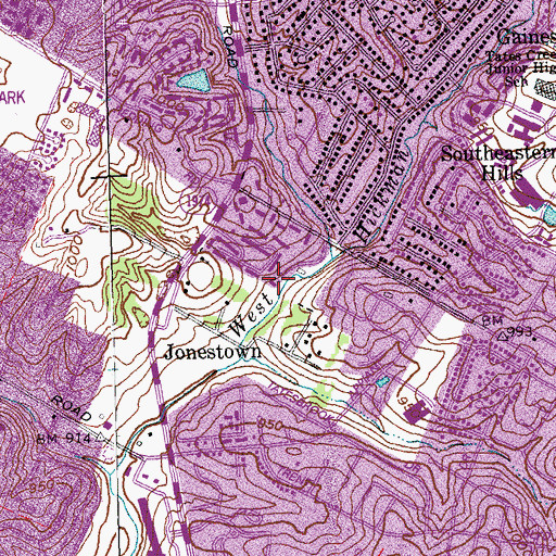 Topographic Map of Lexington Baptist Temple, KY