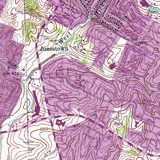 Topographic Map of Tatesbrook Baptist Church, KY