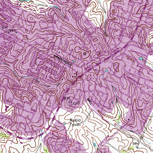 Topographic Map of Word of Hope Lutheran Church, KY