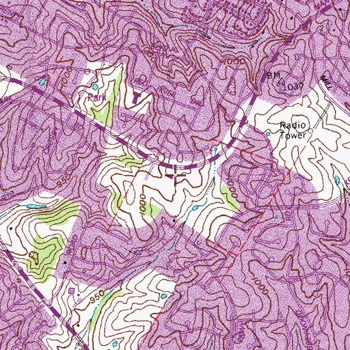 Topographic Map of Trinity Christian Academy, KY