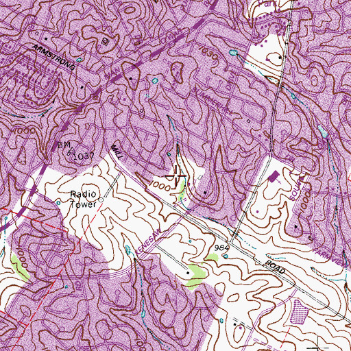 Topographic Map of Victory Baptist Church, KY