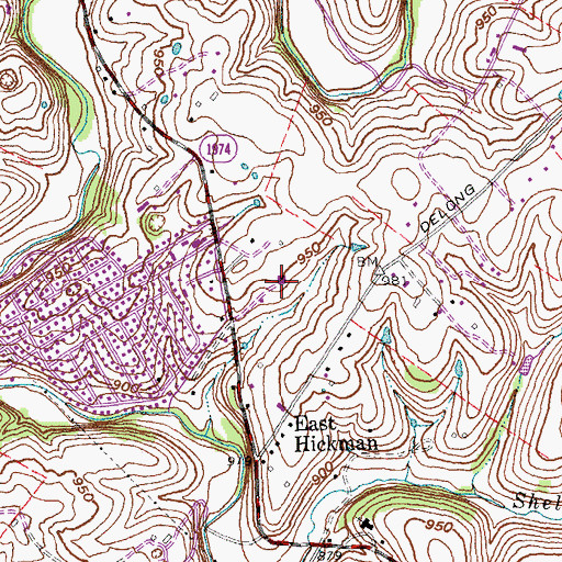 Topographic Map of Family Worship Center, KY