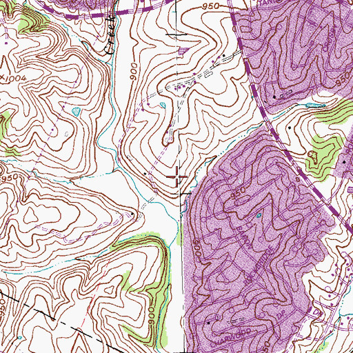 Topographic Map of Veterans Park Elementary School, KY