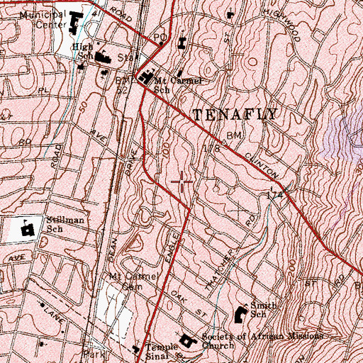 Topographic Map of Davis Johnson Gardens, NJ