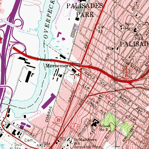 Topographic Map of Willis Park, NJ