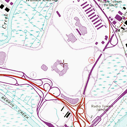 Topographic Map of Giants Stadium (historical), NJ