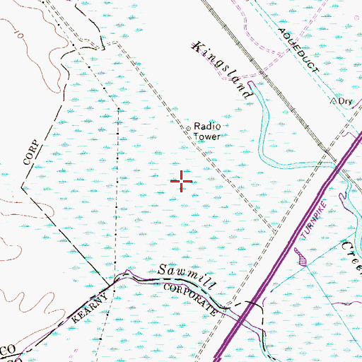 Topographic Map of Richard W De Korte Park, NJ
