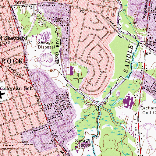 Topographic Map of Stevens Avenue Park, NJ