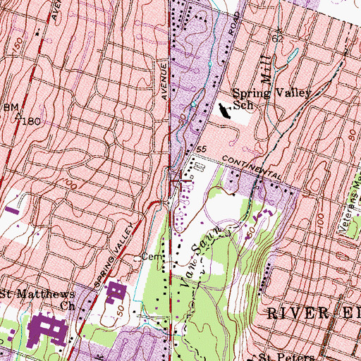 Topographic Map of Fireman's Park, NJ