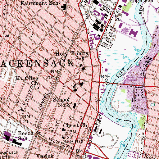 Topographic Map of Anderson Park, NJ