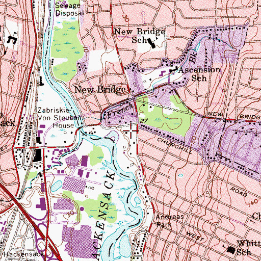 Topographic Map of Clarence W Brett Park, NJ