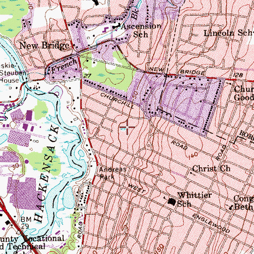 Topographic Map of Tokoika Park, NJ