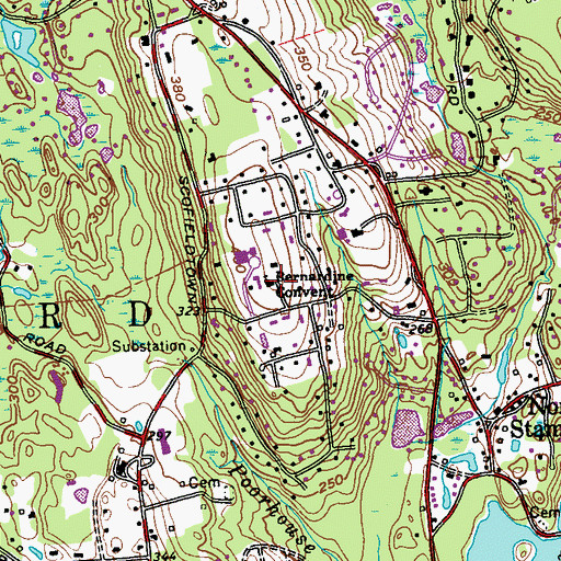 Topographic Map of Bernardine Convent, CT