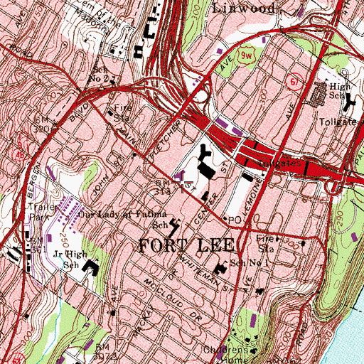 Topographic Map of Bethany United Methodist Church, NJ