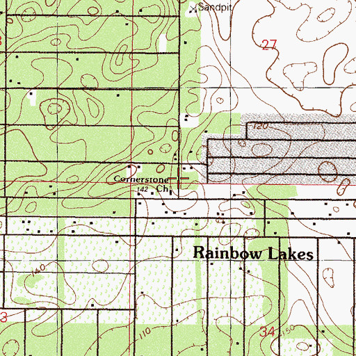 Topographic Map of Calvary Baptist Temple, FL