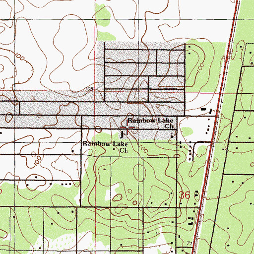 Topographic Map of Morningside Baptist Church, FL
