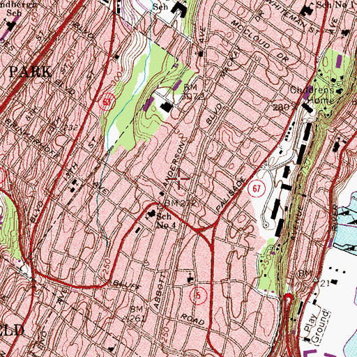 Topographic Map of Palisade Post Office Branch, NJ