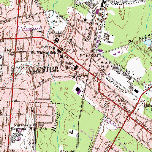 Topographic Map of Emmanus Mission Church, NJ