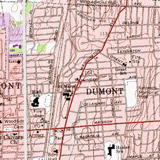 Topographic Map of Lutheran Church of the Redeemer, NJ