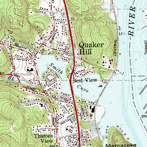 Topographic Map of Best View, CT