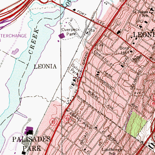 Topographic Map of Congregation Sons of Israel, NJ