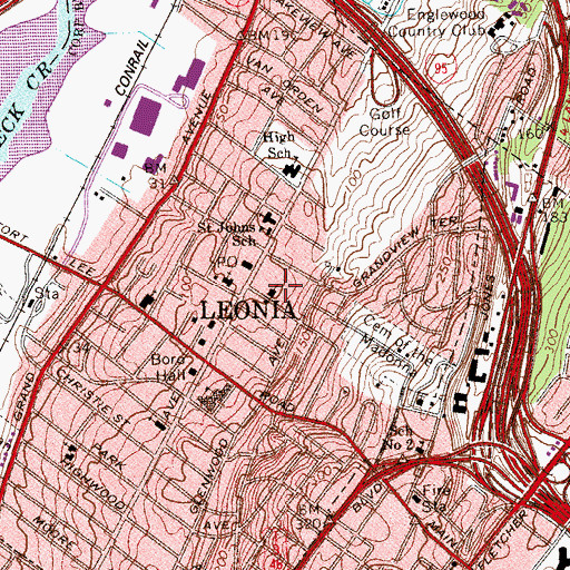 Topographic Map of Holy Spirit Lutheran Church, NJ
