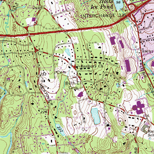 Topographic Map of Beth - el Cemetery, CT