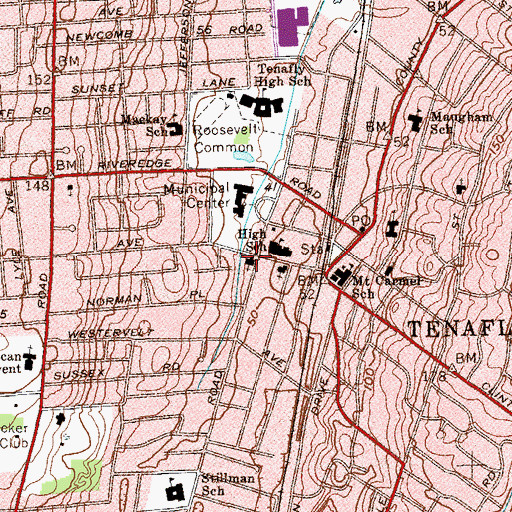 Topographic Map of Grace Chapel, NJ