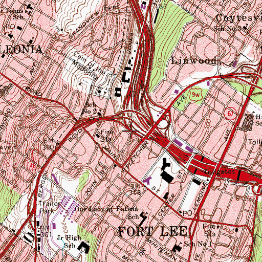 Topographic Map of Constitution Park, NJ