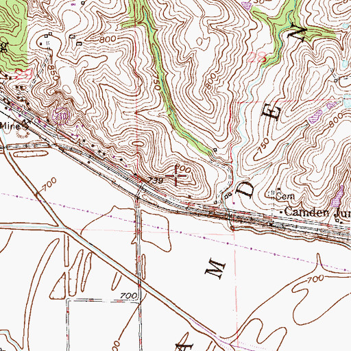 Topographic Map of Smith - Jackson Cemetery, MO