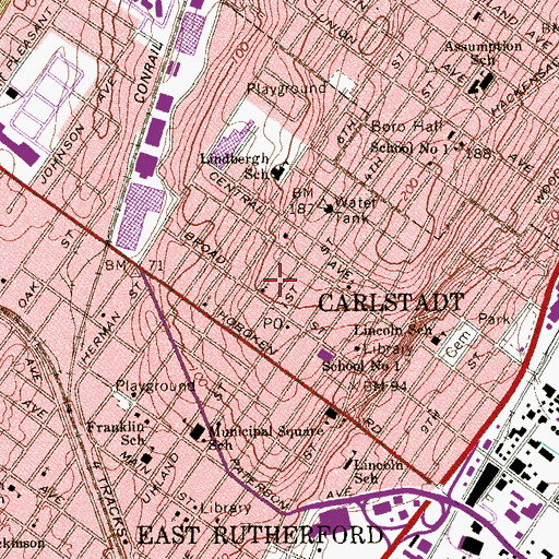 Topographic Map of Cornerstone Church, NJ