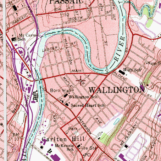 Topographic Map of Wallington Truck Company Number 1, NJ