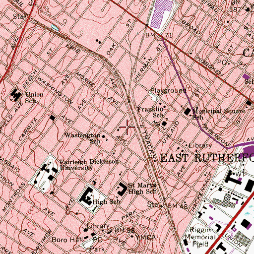 Topographic Map of Mount Ararat Baptist Church, NJ