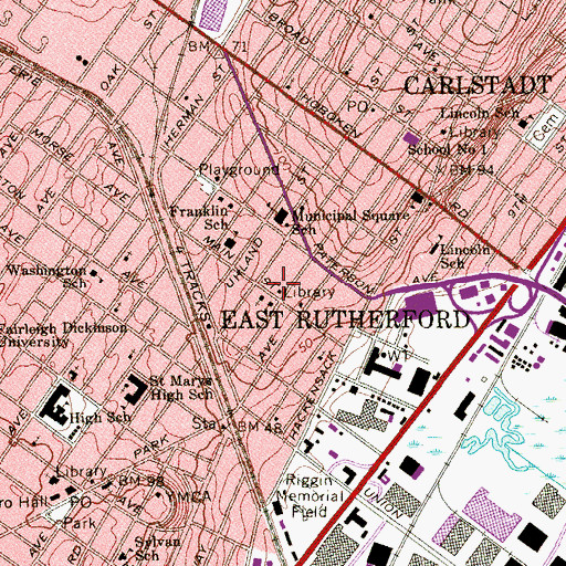 Topographic Map of Wesleyan Methodist Episcopal Church, NJ