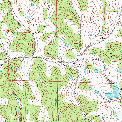 Topographic Map of Spectra Site Communication Tower, MO