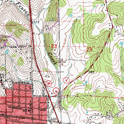 Topographic Map of AmerenUE Communication Tower, MO