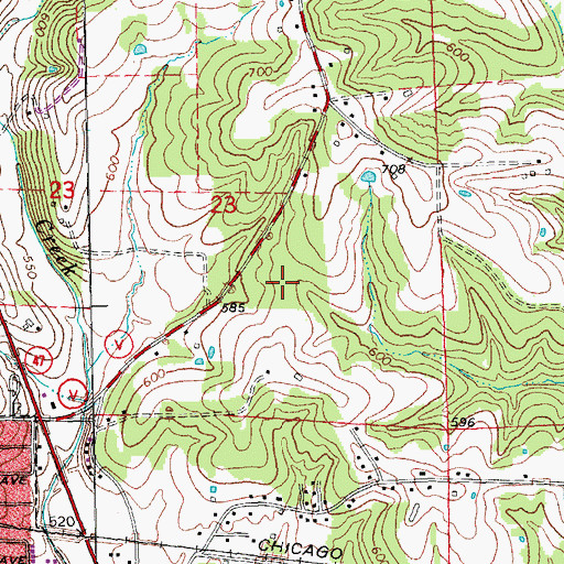 Topographic Map of Franklin County Sheriff's Office, MO