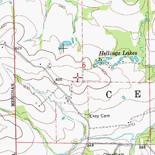 Topographic Map of Union Water Storage Tank, MO