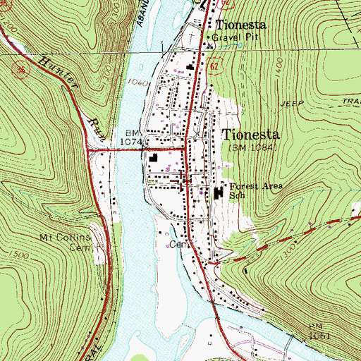 Topographic Map of Saint Anthony Catholic Church, PA