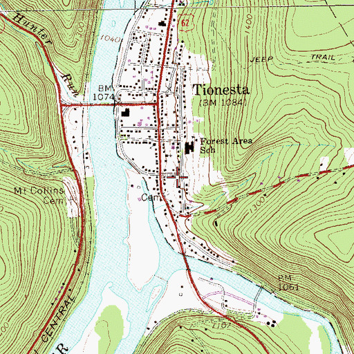 Topographic Map of United Methodist Church, PA