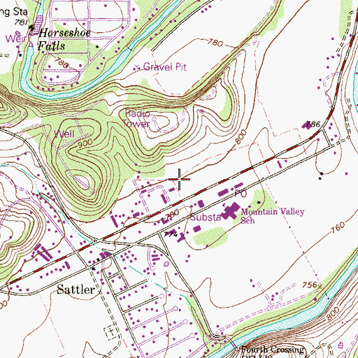 Topographic Map of Canyon Lake Post Office, TX