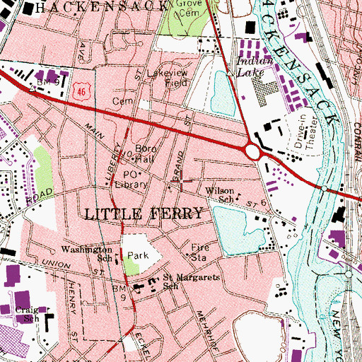 Topographic Map of Evangelical Christian Church, NJ