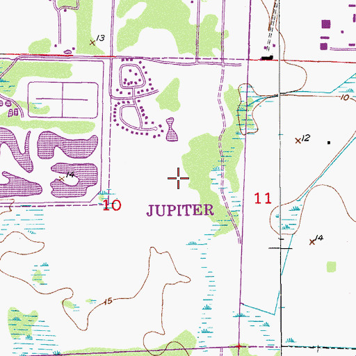 Topographic Map of West Jupiter, FL