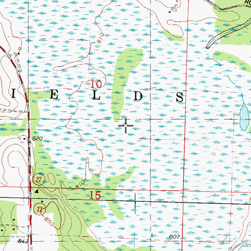 Topographic Map of Comstock Bog-Meadow State Natural Area, WI