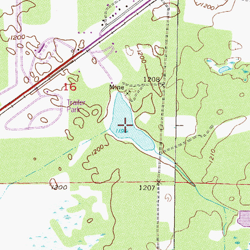 Topographic Map of Mine Lake, MN