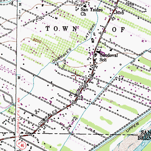 Topographic Map of Corrales Municipal Complex, NM