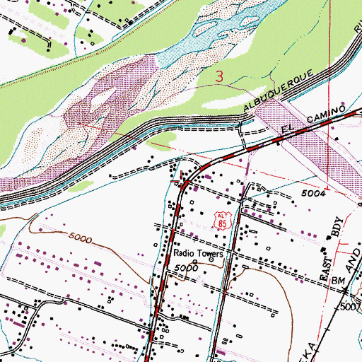 Topographic Map of All Saints of North America Orthodox Church, NM