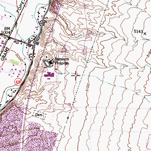 Topographic Map of City of Albuquerque Balloon Fiesta Park, NM