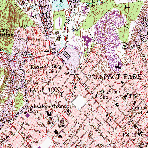 Topographic Map of First Christian Reformed Church, NJ